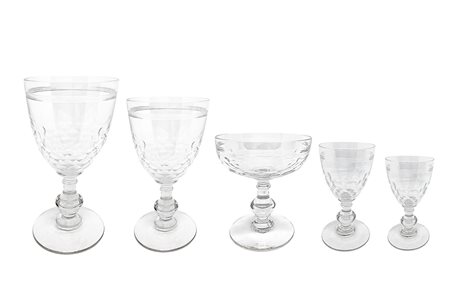 Servizio di bicchieri in cristallo   da vino 23, per acqua 2