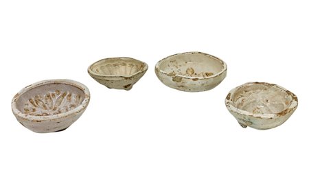 N. 4 formelle per mostarda   In maiolica di Caltagirone 