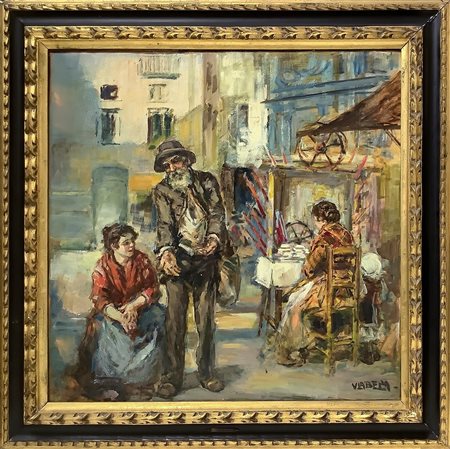 Labella, Vincenzo (1872-1954)  - Mendicante  72x73 cm, in co