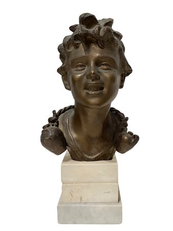 Acquaiolo  h 31 cm, b 10x10 cm Bronzo patinato oro a cera pe