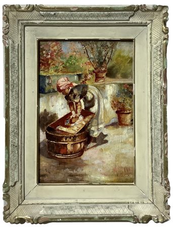Irolli, Vincenzo (Napoli 1860-Napoli 1949)  - Lavandaia  H 3