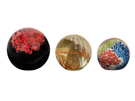 Nason Murano - Gruppo di tre ferma carte in vetro di forma s