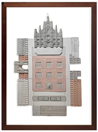 Piazza del Duomo, Milano  70x50 cm Rappresentazione in basso