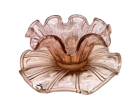 Centrotavola formato da piatto più alzata  d 34 cm, b 11 cm,