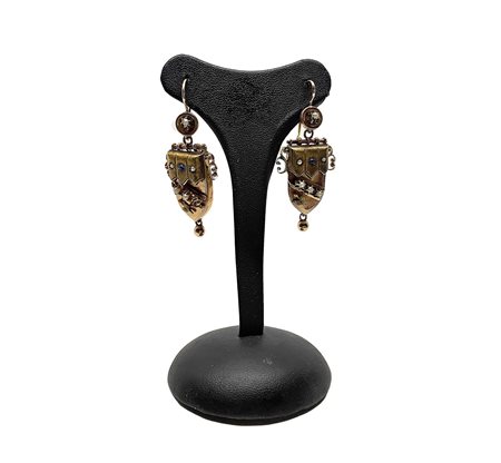 Orecchini borbonici, 20th century  9 gr Lavorazione in oro b