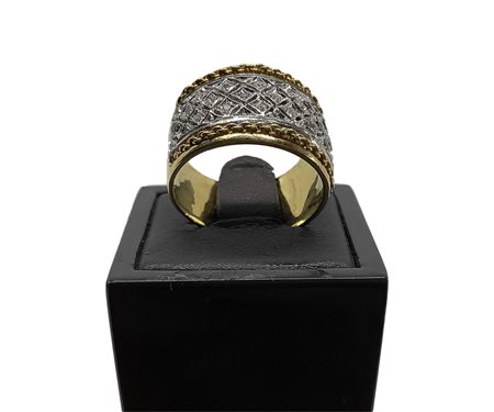 Anello in oro a fascia, 20th century  8 gr, misura 15 Anello