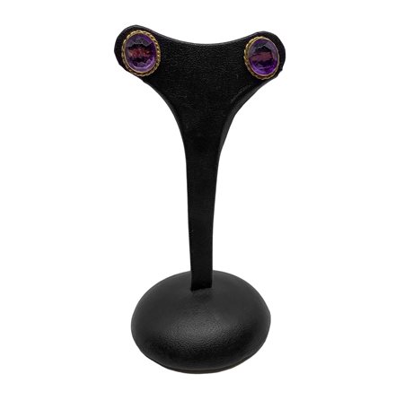 Orecchini in oro e ametista  gr. 4.1 