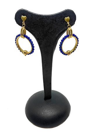 Orecchini a cerchio in oro , 20th century  Gr.4,4 Lavorazion