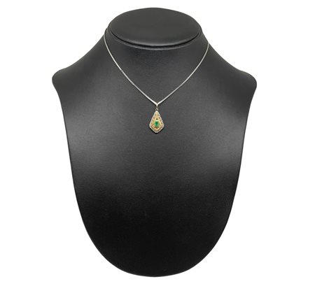 Collana in oro bianco   Gr. 7,2 Lavorazione in oro bianco co