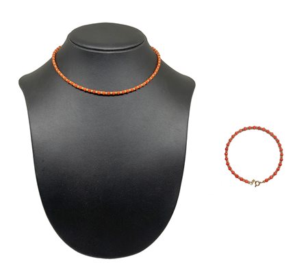 Parure collana e bracciale, 20th century  Gr. 14,5 Girocollo