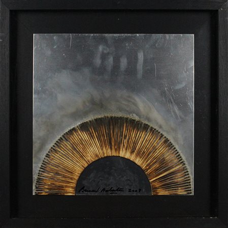 Bernard Aubertin, "Dessin de Feu sur aluminium", 2008