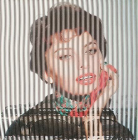 Malipiero Sophia Loren e andare lontano, 2009 Collage su tavola, cm. 47x47...