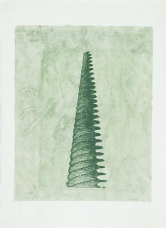 Mario Ceroli Spirale Incisione di cm. 24x19 su carta di cm. 31x24,5 Firmata...