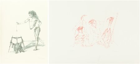 Fabrizio Clerici Lotto unico di due opere - "Senza titolo", Litografia su...