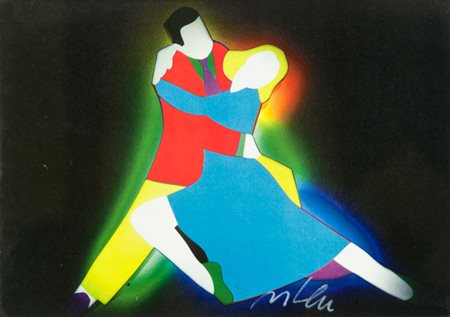 Marco Lodola Ballerini Litografia su carta, cm. 30x41,5, es. 5/10 Firma e...