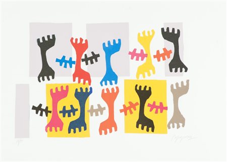 Giuseppe Capogrossi Senza titolo Litografia su carta, cm. 50x69,5, es. 34/99...