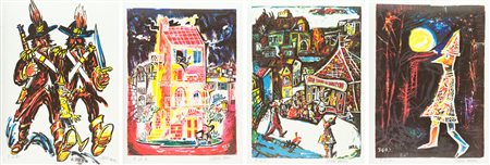 Vinicio Berti Lotto unico di dodici Opere 12 Litografie su carta, ciascuna di...