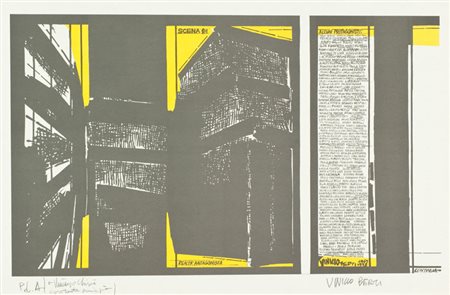 Vinicio Berti Realtà antagonista, 1969-72 Litografia su carta, cm. 50x70,...