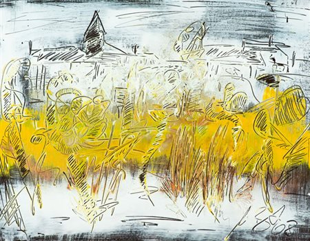 Marina Baresel Adler Poching, 2008 Tecnica mista su tavola, cm. 54x70 Firma e...