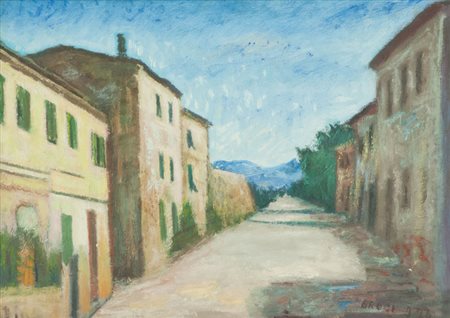 Gino Brogi Case, 1936 Olio su tela, cm. 50x70 Firma e data in basso a destra.