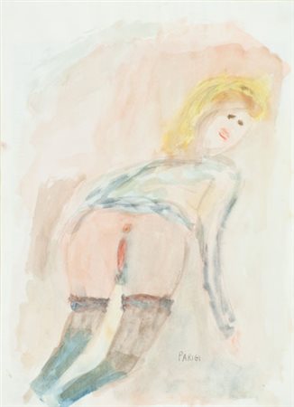 Claudio Parigi Nudo Acquerello su carta, cm. 33x24 Firmato in basso a destra.