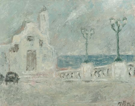 Mario Petri Grigio a S. Jacopo Olio su tela, cm. 40x50 Firmato in basso a...