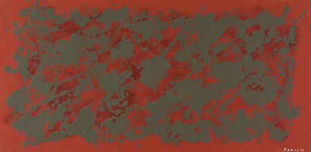 Giulio Turcato Senza titolo Olio su tela, cm. 60X120 Firmato in basso a...