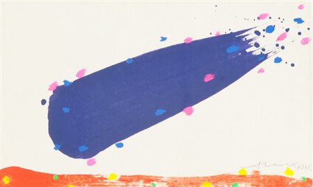 Hsiao Chin La meteora Acrilico su carta, cm. 19,5x31,5 Firmato in basso a...