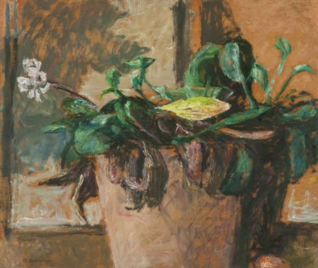 Enzo Faraoni Vaso di fiori Olio su tavola, cm. 41x49 Firmato in basso a...