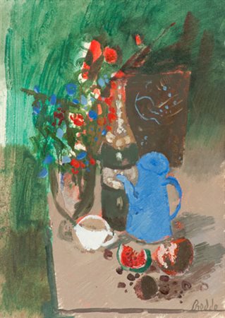 Gastone Breddo Natura morta Olio su tela, cm. 70x50 Firmato in basso a destra.