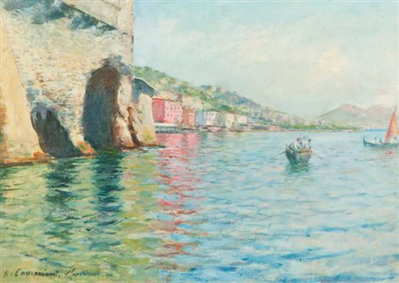 Alceste Campriani Napoli Olio su tela, cm. 45,5x65 Firma e titolo in basso a...
