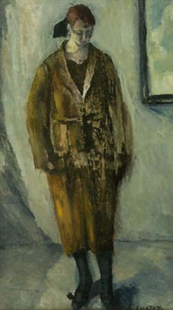 Giovanni Costetti Ritratto di ragazza, 1930 ca Olio su tela, cm. 66,7x39,5...