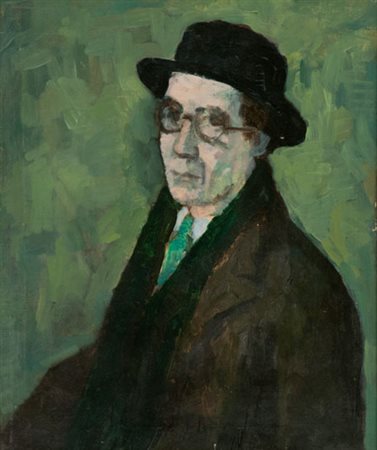 Domenico Cantatore Ritratto del poeta Dal Fabbro, 1940 Olio su tela, cm....