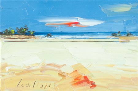 Sergio Scatizzi Spiaggia in maremma , 2004/2005 Olio su tavola, cm. 20x30...