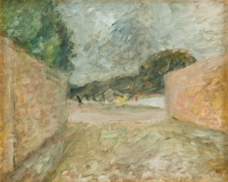 Mario Marcucci Paesaggio, 1965 Olio su cartone, cm. 22x27 Firma e data in...