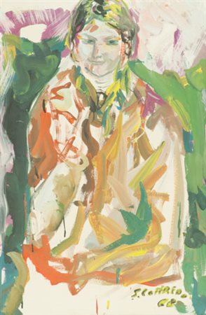 Silvio Loffredo Figura, 1968 Olio su tela, cm. 60x40 Firma e data in basso a...