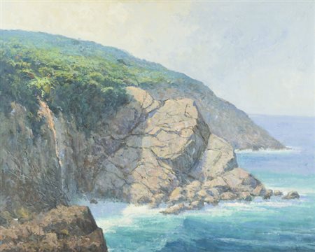 Piero Tonfoni Scogliera, 1993 Olio su tela, cm. 80x100 Firmato in basso a...