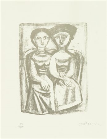 Massimo Campigli A Giuditta Acquaforte e acquatinta di cm. 25x18, su carta di...