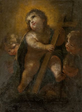 Scuola senese del '600 Putti Olio su tela, cm. 76x56