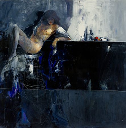 Antonio Tamburro Senza titolo Olio su tela, cm. 100x100 Firmato in basso a...