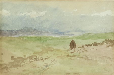 Giuseppe Casciaro Paesaggio Acquerello su carta, cm. 23x34 Sul verso: timbro...