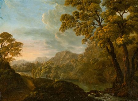 Anonimo Paesaggio Olio su tela , cm. 53x70