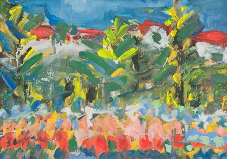 Silvio Loffredo Paesaggio Olio su faesite, cm. 50x70 Firmato in basso a...