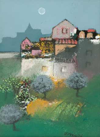 Manlio Bacosi Plenilunio, 1981 Olio su tela, cm. 40x30 Firmato in baso a...