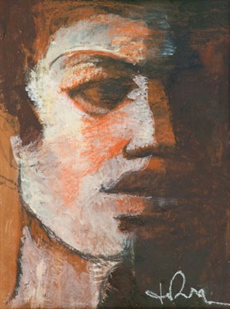 Enzo Faraoni Figura, 1985 Olio su tavola, cm. 81,5x18,5 Firmato in basso a...