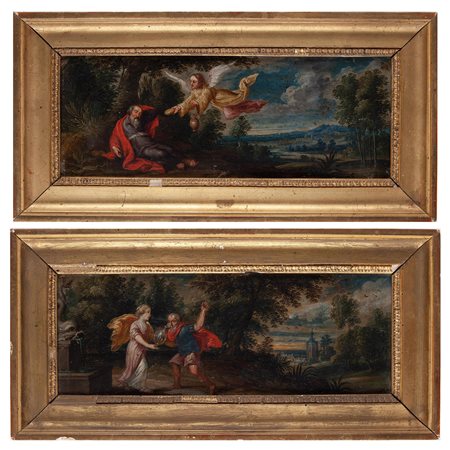 Pittore fiammingo del XVII secolo, Coppia di storie di Elia 