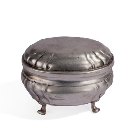 Zuccheriera in argento sbalzato, Norvegia fine XVIII secolo