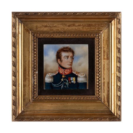 Miniatura raffigurante un ufficiale,  Russia prima metà del XIX secolo