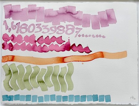 Giorgio Griffa “Sezione aurea con finale 887” 2009