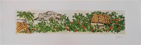 Renato Guttuso “Paesaggio mediterraneo”